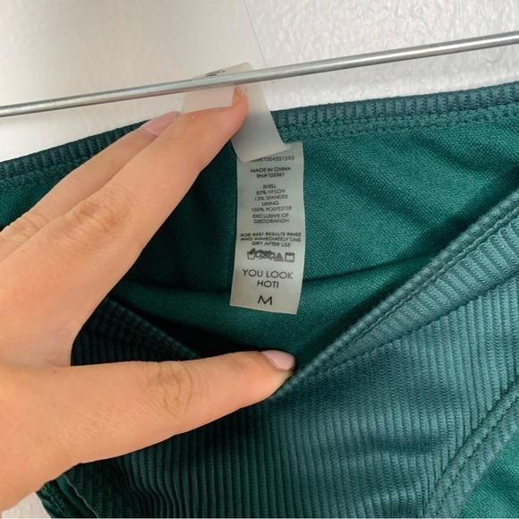 Kenzie dark green lace up side adjustable bikini - Picture 5 of 7